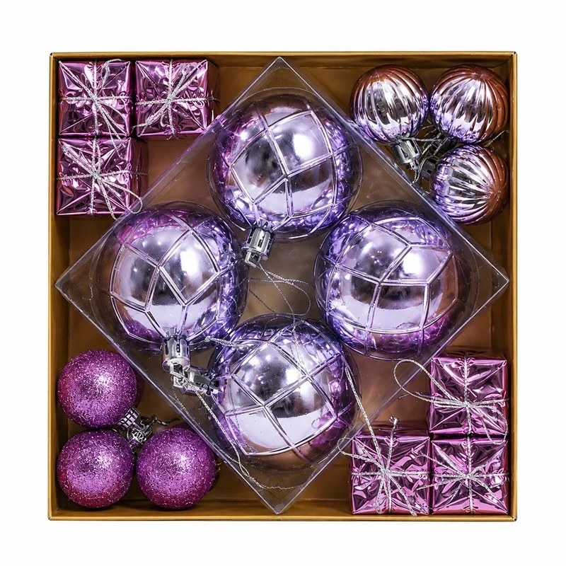 Set 28 ornamente de Craciun, violet