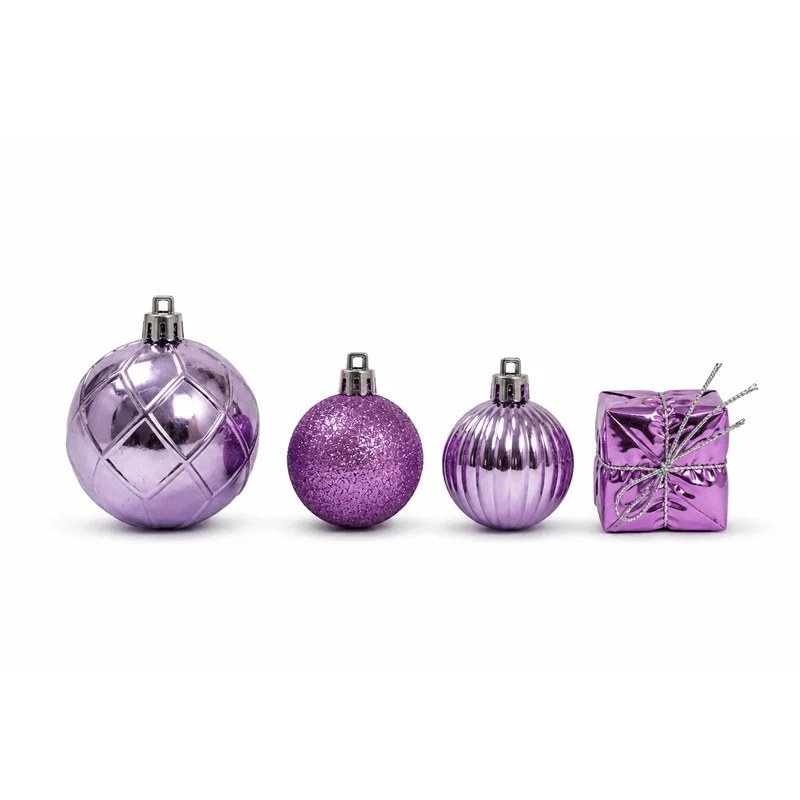 Set 28 ornamente de Craciun, violet