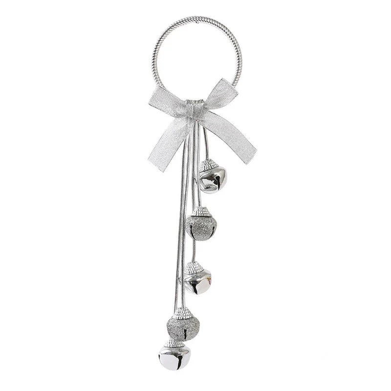 Clopotei metalici de Craciun 30 x 8 cm argintii