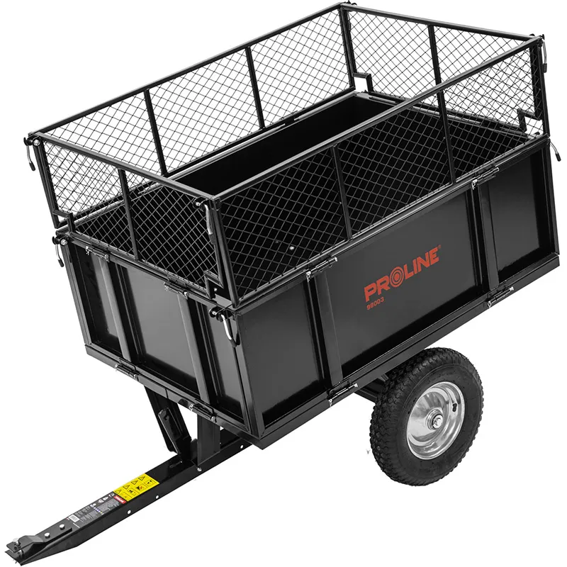 Remorca Basculanta Otel cu Protap si Grila 295L / 250KG