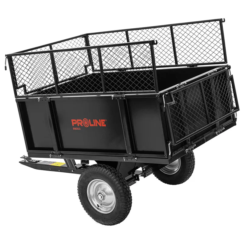 Remorca Basculanta Otel cu Protap si Grila 295L / 250KG