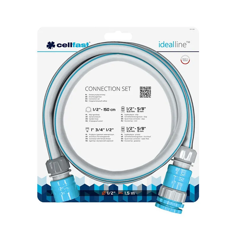 Furtun 1/2"/1.5M Dotat cu Conector 3/4" si Cuple 1/2"
