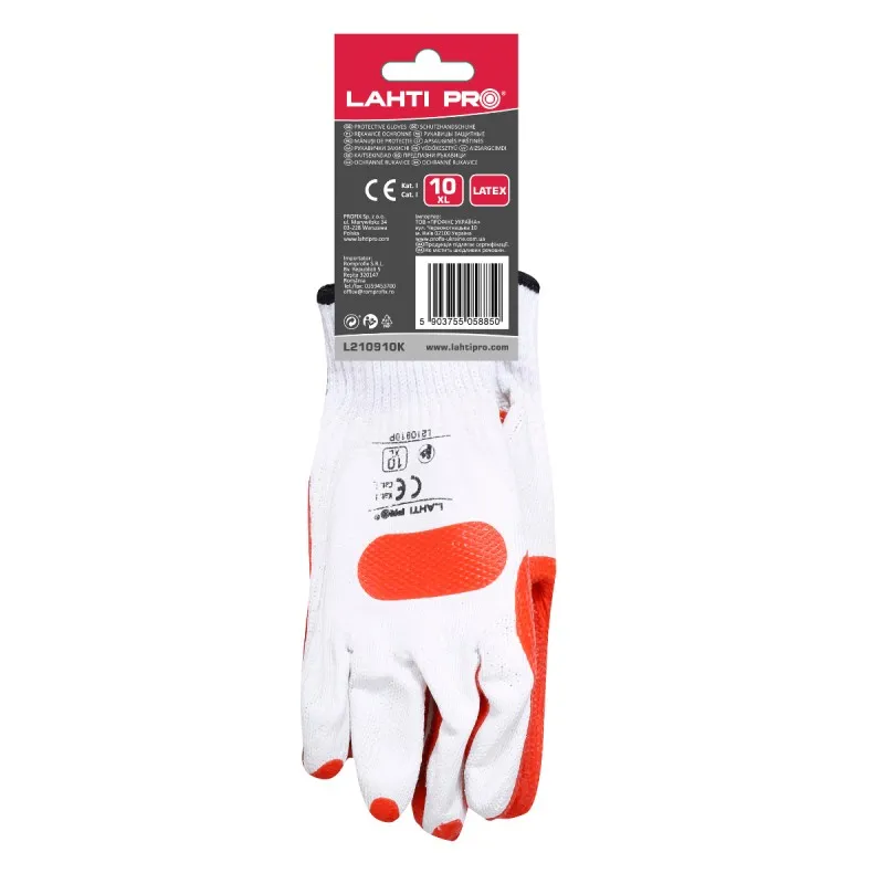 Manusa Latex cu Poliester-Bumbac Intarita Dorsal - 10