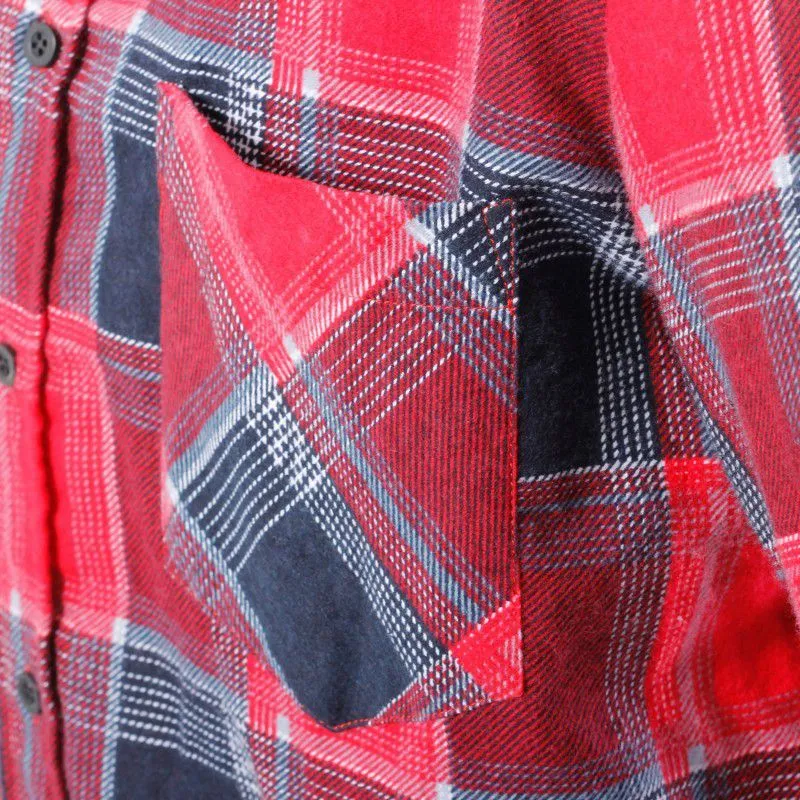 Camasa Flanel cu Carouri / Rosu - L/H-176