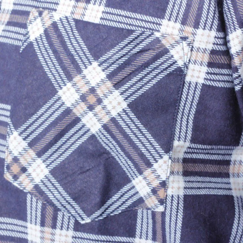 Camasa Flanel cu Carouri / Bleumarin - XL/H-182