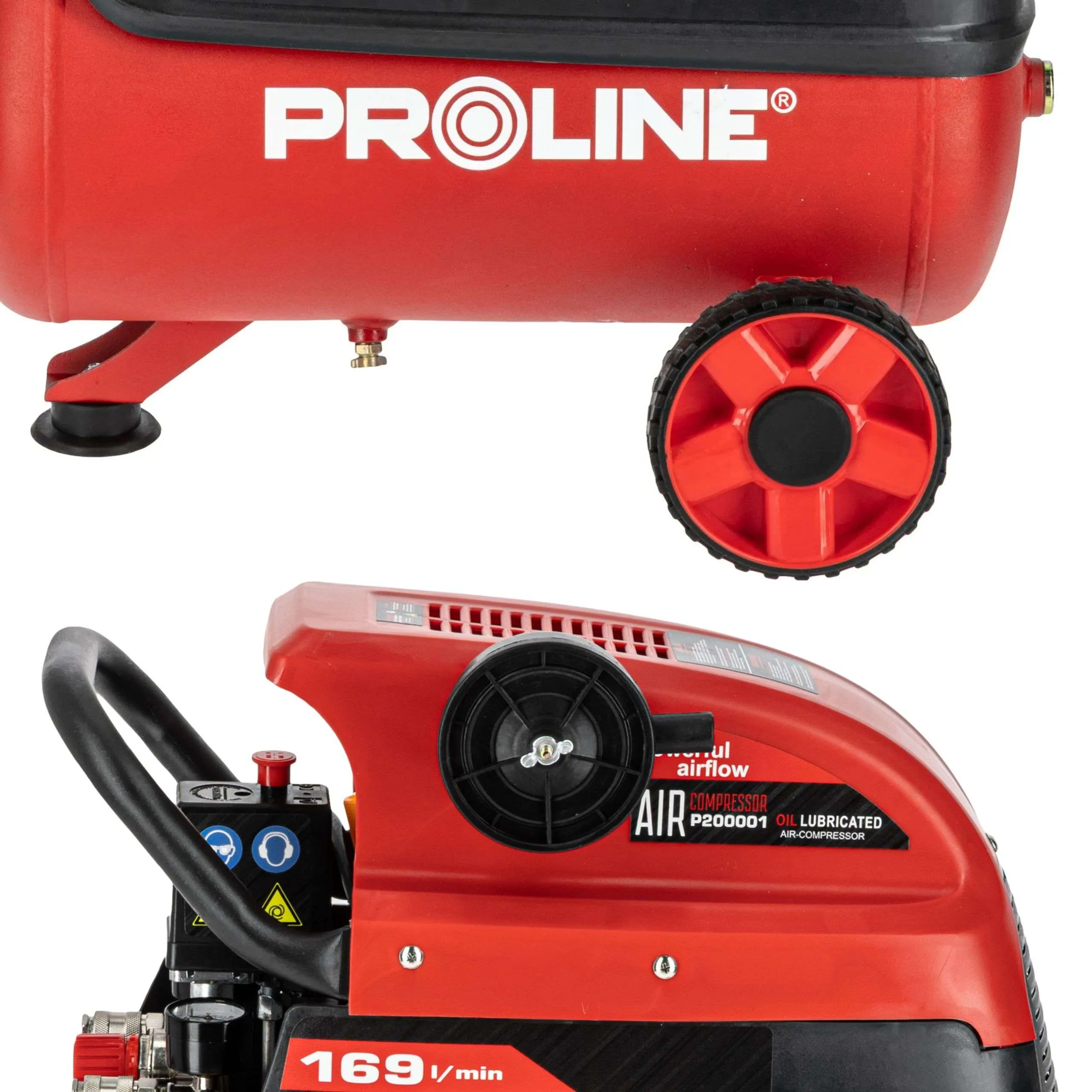 Compresor Aer cu Ulei - 1500W / 8BAR / 169L/Min / 50L