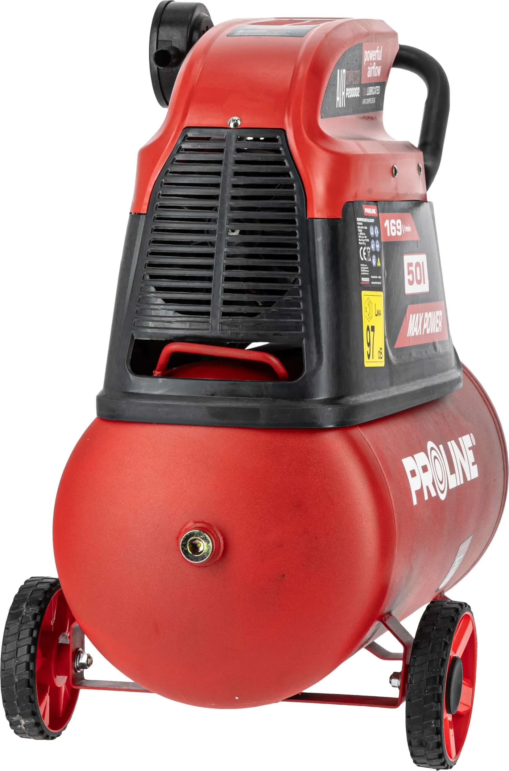 Compresor Aer cu Ulei - 1500W / 8BAR / 169L/Min / 50L