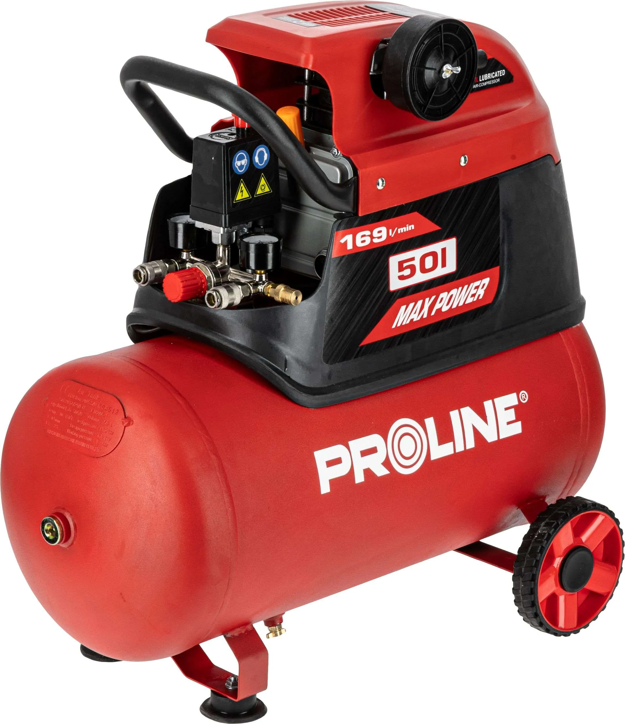 Compresor Aer cu Ulei - 1500W / 8BAR / 169L/Min / 50L