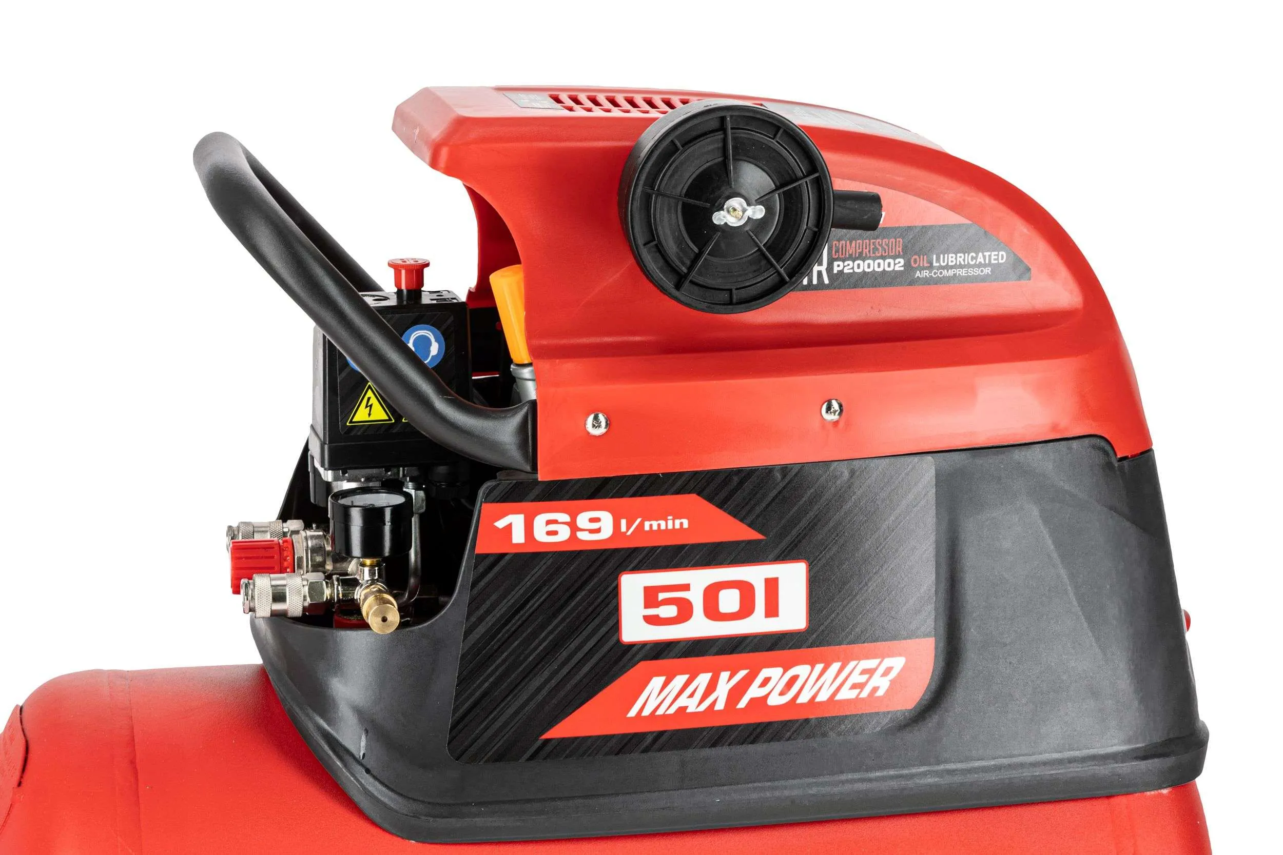 Compresor Aer cu Ulei - 1500W / 8BAR / 169L/Min / 50L