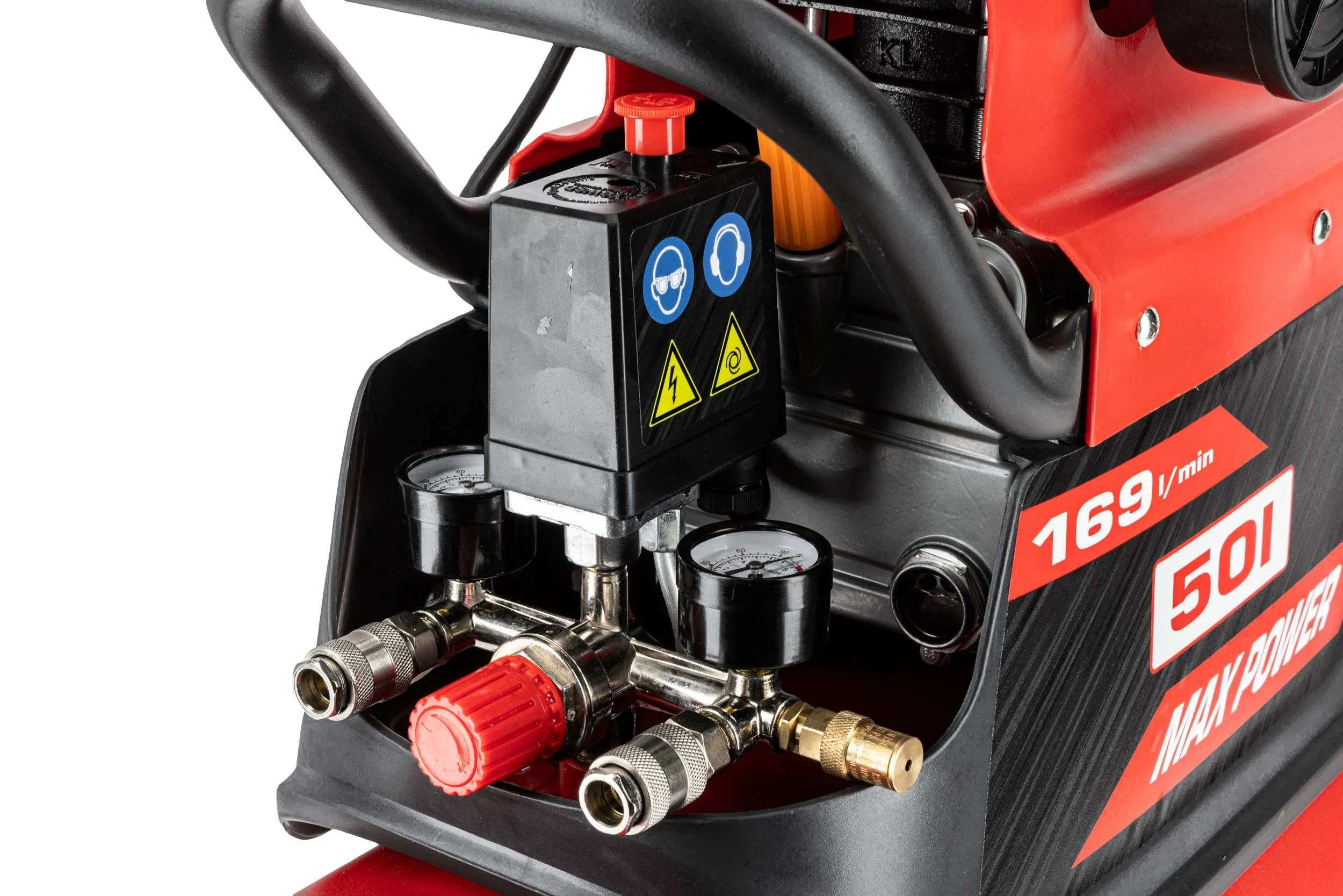 Compresor Aer cu Ulei - 1500W / 8BAR / 169L/Min / 50L