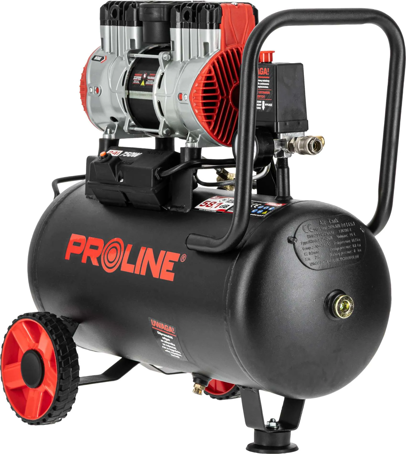 Compresor Aer fara Ulei - 750W / 8BAR / 167L/Min / 24L