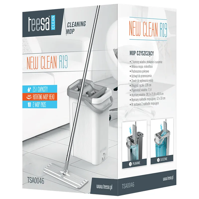 Mop Galeata 2 Cuve 7.5L New Clean R19 Teesa