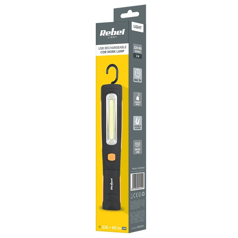 Lampa LED-Cob cu Carlig - 220LUMEN / 2000MAH / USB