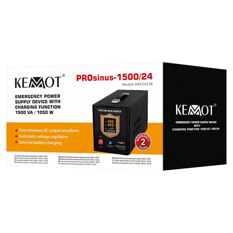 UPS cu Sinus Pur - 24V / 1050W / Negru