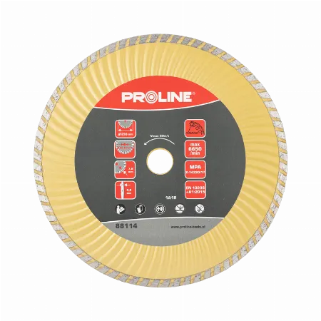 Disc diamantat Super Turbo pentru materiale de constructii Proline 88114, 230 x 2,8 x 7,6 x 22,2 mm
