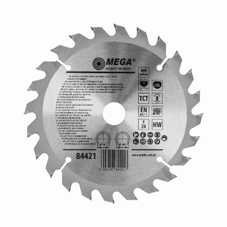 Disc circular pentru lemn 160x20/16 mm, 24 dinti, dinti din carbura sinterizata