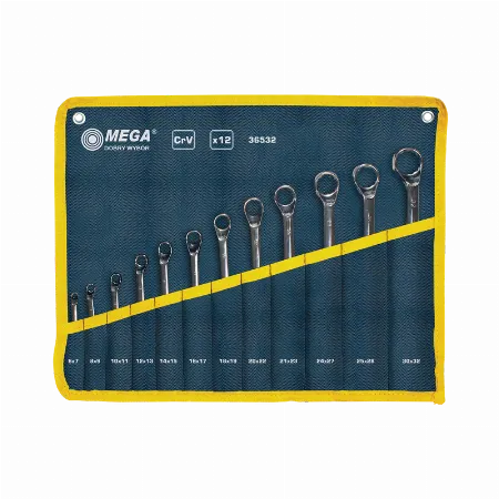 Set chei inelare cotite Mega 36532, 12 piese, 6x7-30x32 mm