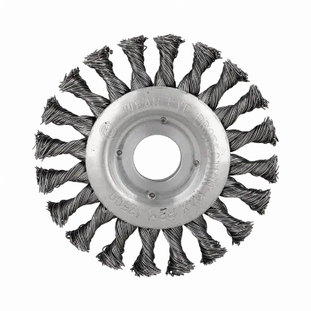 Perie disc din sarma rasucita cu orificiu 22 mm, 115 mm
