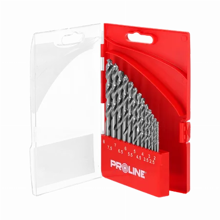 Set burghie metal HSS slefuite, 2,0-8,0 mm, 13 piese