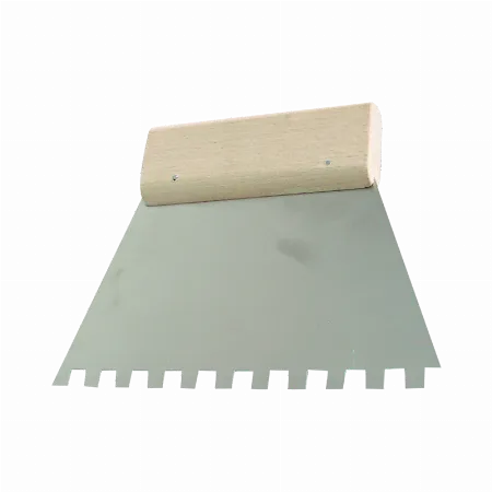 Spatula inox dintata cu maner lemn 180 mm