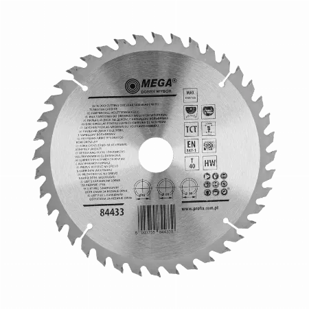 Disc circular pentru lemn cu 40 dinti 210 mm, alezaj 30/20/16 mm