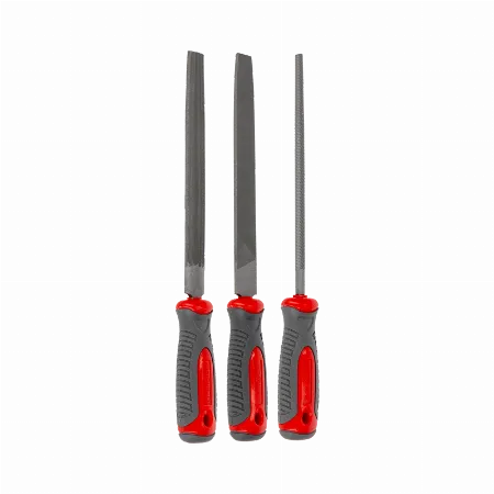 Set pile metal cu maner bimaterial 200 mm, 3 piese