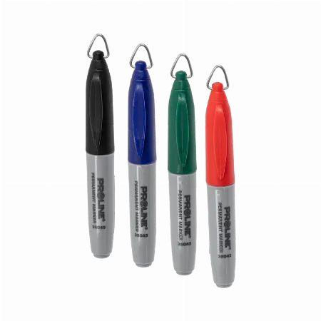 Markere permanente MINI, 4 culori (N-30/A-20/R-20/V-10), set 80 buc.