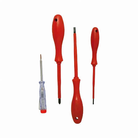 Set surubelnite electrotehnice izolate 1000 V cu tester, 4 piese, Profix 10541