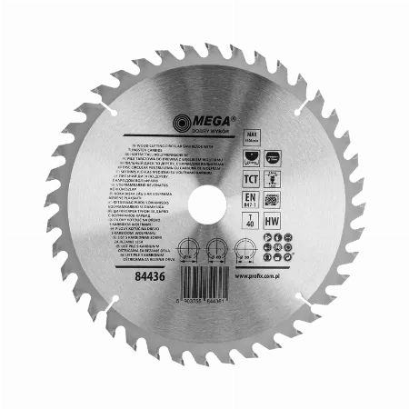 Disc circular pentru lemn, MDF si laminat 250x30/20/16 mm, 40 dinti, dinti din carbura sinterizata