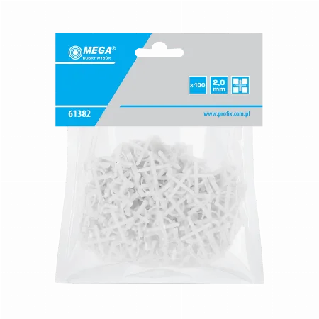 Distantiere faianta tip cruce 2 mm, set 100 buc.
