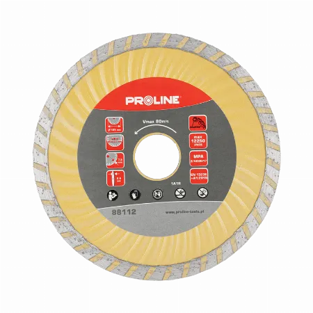 Disc diamantat Super Turbo pentru materiale de constructii Proline 88112, 125 x 2,3 x 7,4 x 22,2 mm