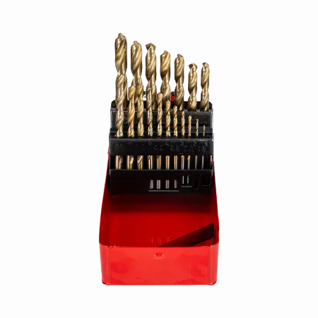 Set burghie metal HSS TiN in cutie 1-10 mm - 19 piese