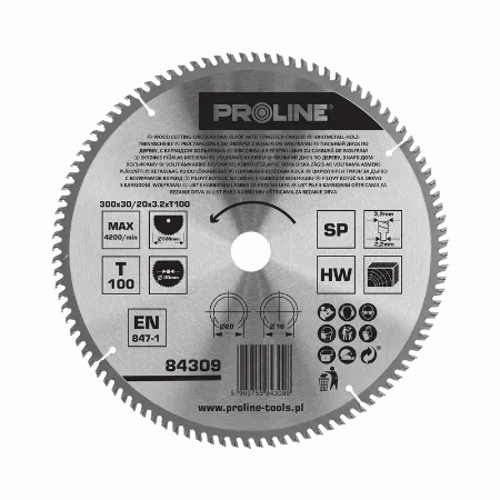 Disc circular pentru lemn cu dinti vidia 300 mm / 100 dinti