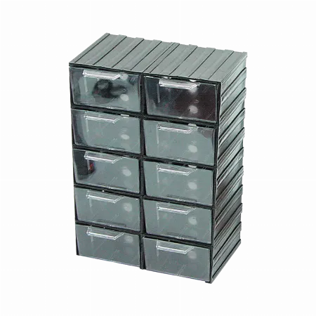 Dulap plastic cu 10 sertare transparente