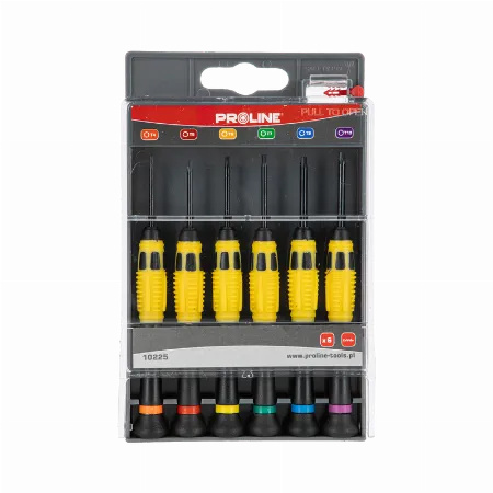 Set surubelnite precizie ni-cr-mo cu maner TORX, 6 buc
