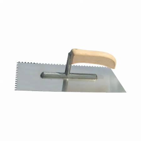 Gletiera inox dintata cu maner din lemn 270x130 mm, dinti 8x8 mm