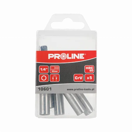 Prelungitor magnetic pentru biti 1/4", 60 mm, Proline 10601, set 5 bucati