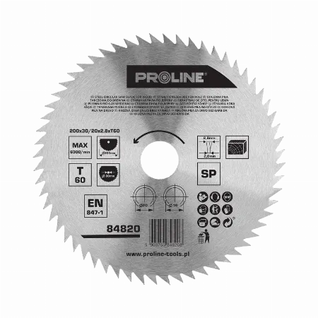 Disc circular pentru lemn Proline 84820 200 mm 60 dinti