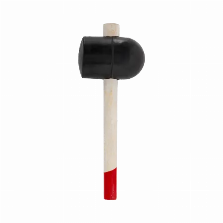 Ciocan din cauciuc rotunjit cu maner din lemn 90 mm / 1 kg Mega 12010