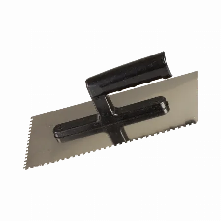 Gletiera inox dintata 270x130 mm, dinti 10x10 mm, maner din plastic