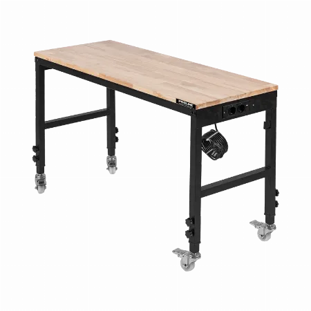 Masa Lucru Mobila cu Prize 122X51CM / 57-97.5CM / 500KG