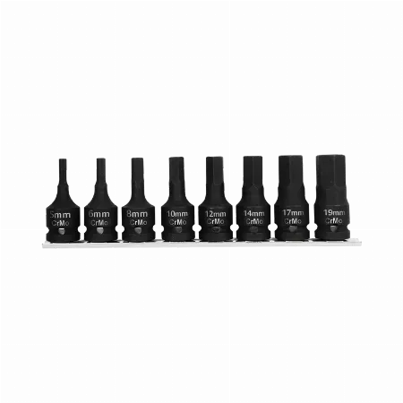 Set bitonasade impact hexagonale 1/2 inch 5-19 mm, 8 piese, Proline 18489