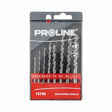 Set burghie pentru beton, cilindrice, 3-10 mm, 8 piese