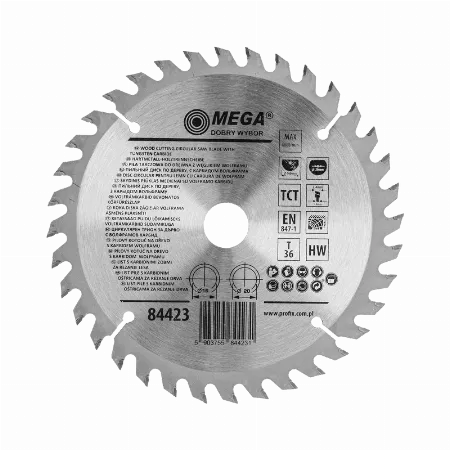 Disc circular pentru lemn, MDF si laminat 160x20/16 mm, 36 dinti, dinti din carbura sinterizata