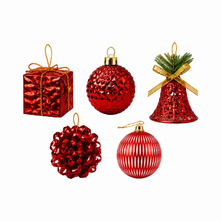 Set Ornamente de Craciun / Rosu - 24P.