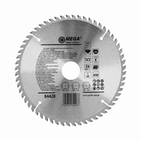 Disc circular pentru lemn 184 x 30/20/16 mm, 60 dinti, Mega 84428