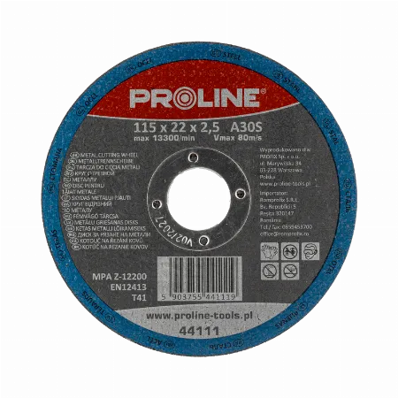 Disc de taiere metal 115 x 2.5 x 22 mm Proline 44111