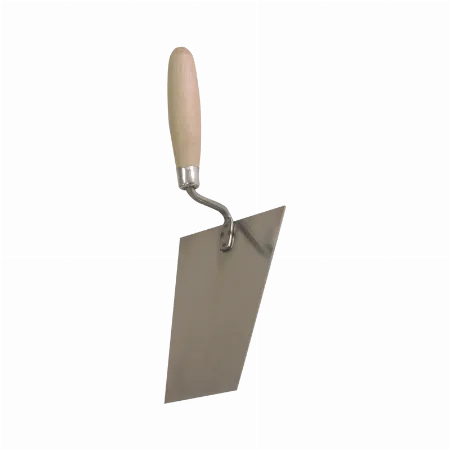 Mistrie trapezoidala inox cu maner din lemn 160x130x80 mm