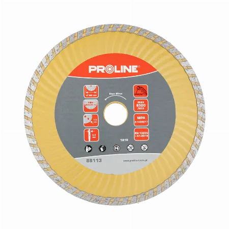Disc diamantat Super Turbo pentru materiale de constructii Proline 88113, 180 x 2,7 x 7,5 x 22,2 mm