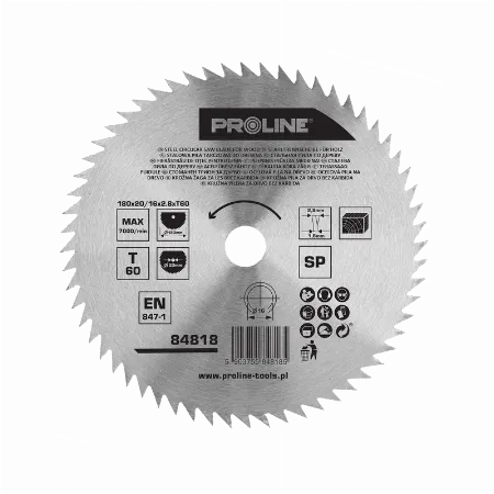 Disc circular pentru lemn Proline 84818 180 mm 60 dinti